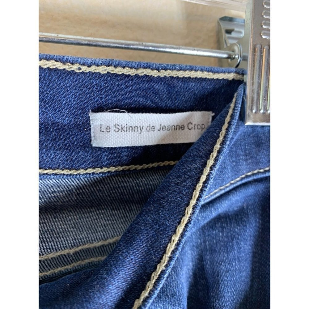FRAME Le Skinny de Jeanne Dark Wash Denim Crop Jeans Size 28 - Picture 5 of 8